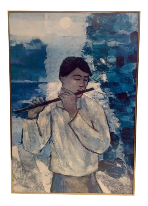Hazard Durfee of Thoreau Playing His Flute
