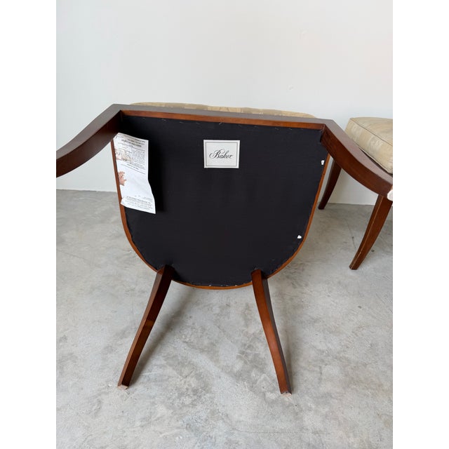 Vintage Jacques Garcia “Malmaison” Chairs for Baker – A Pair For Sale - Image 11 of 12