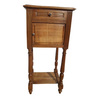 Louis XVI Style Walnut Bedside Table, 1950s For Sale