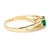 0.65 Carat Emerald 14k Gold Two Row Open Gap Band Ring, Size 7 For Sale - Image 4 of 11