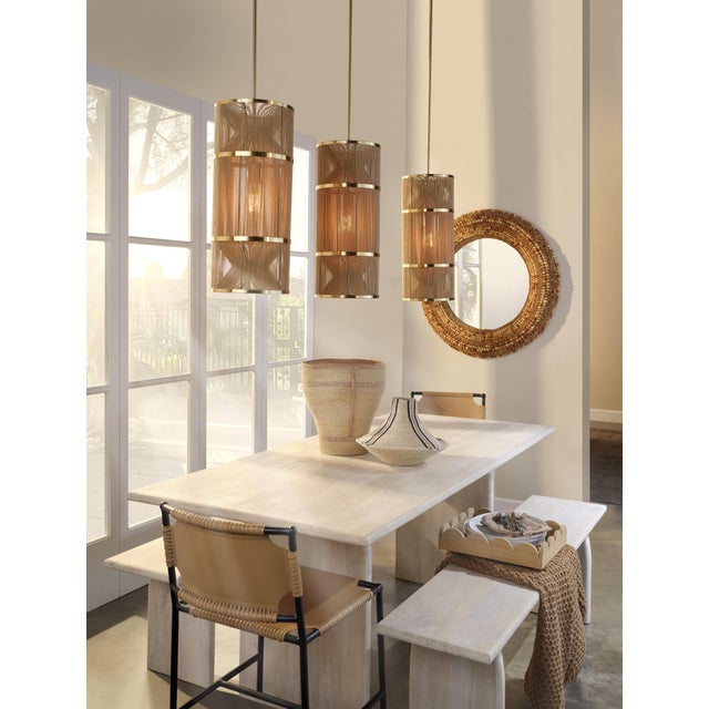 2020s Jamie Young Trophy Basket in Seagrass with Orange Accents For Sale - Image 5 of 6