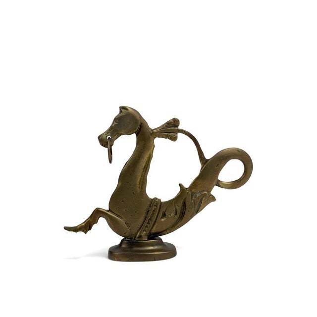 Metal 19th Century Fire Dogs Featuring Seahorses, 1880, Set of 2 For Sale - Image 7 of 12