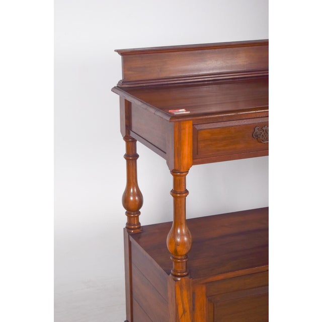 English Dumbwaiter with Tall Back For Sale - Image 3 of 12