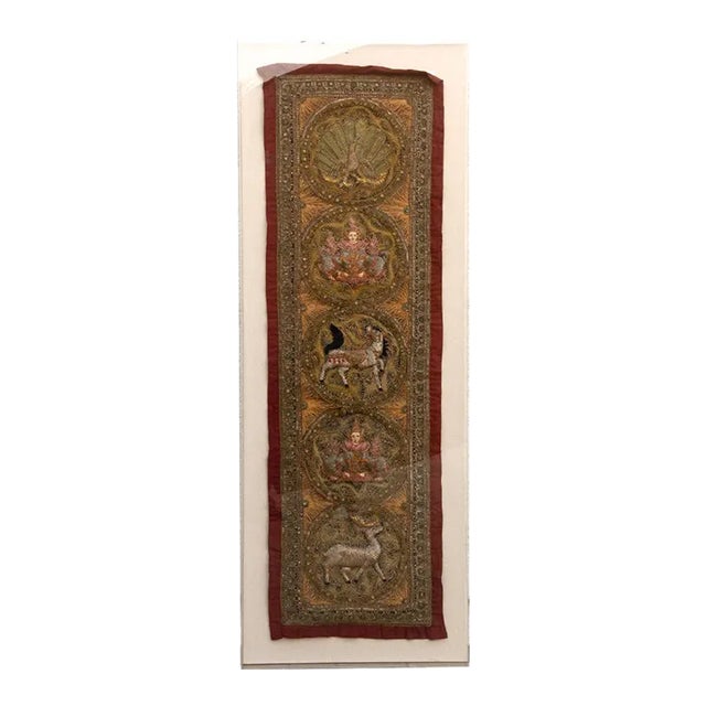 Antique Southeast Asian Golden Tapestry For Sale