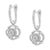.925 Sterling Silver Miracle-Set Diamond Accent Drop and Dangle Earrings (I-J Color, I3 Clarity) For Sale - Image 4 of 6