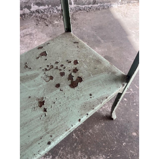 Industrial Two Tier Metal Side Table For Sale - Image 12 of 17