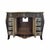 Far Pavilions French Style Hand Painted Bathroom Vanity With Marble Top and Sink For Sale - Image 4 of 9