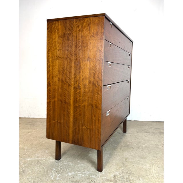 Wood Mid Century Modern George Nelson Style Tall Dresser by Bassett For Sale - Image 7 of 12