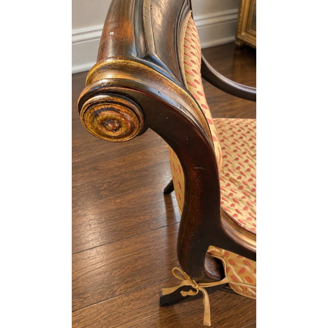 Theodore Alexander Regency Style Carved Lion Head Mahogany Armchair For Sale - Image 11 of 15