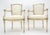 Cream Pair of Directoire French Open Arms Painted Frames Arm Chairs For Sale - Image 8 of 13