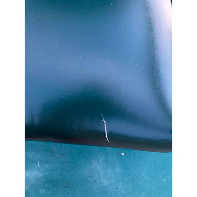 Green 1990s Pair Mid-Century Modern Shelby Williams Green Leather Bentwood Acacia Chairs For Sale - Image 8 of 10