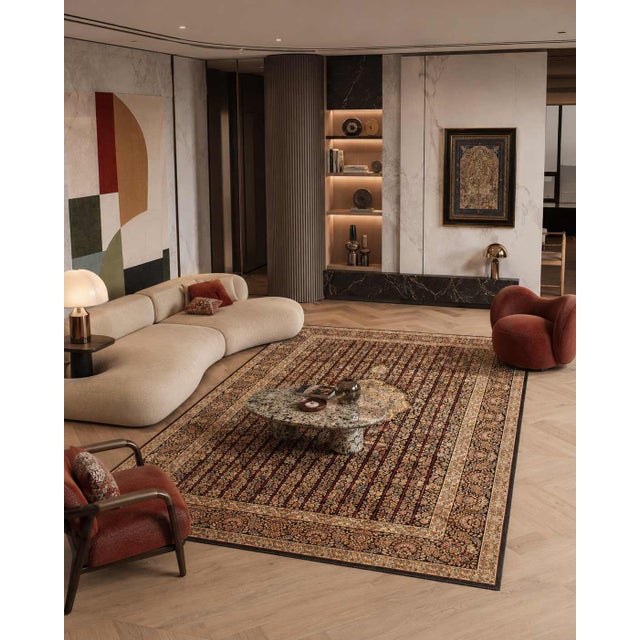 Exquisite Design Paris Palace Fine Power Loom v. Silk Rug For Sale - Image 4 of 4