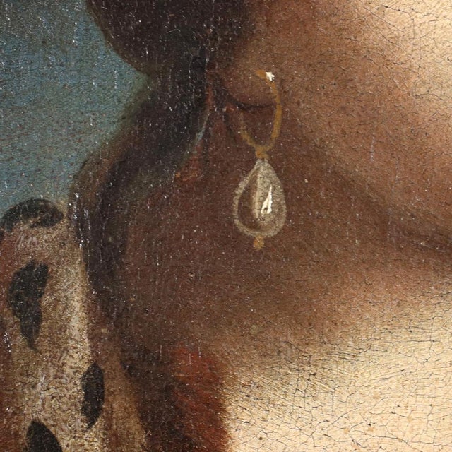Italian Artist, Female Portrait, 18th Century, Oil on Canvas, Framed For Sale - Image 5 of 14