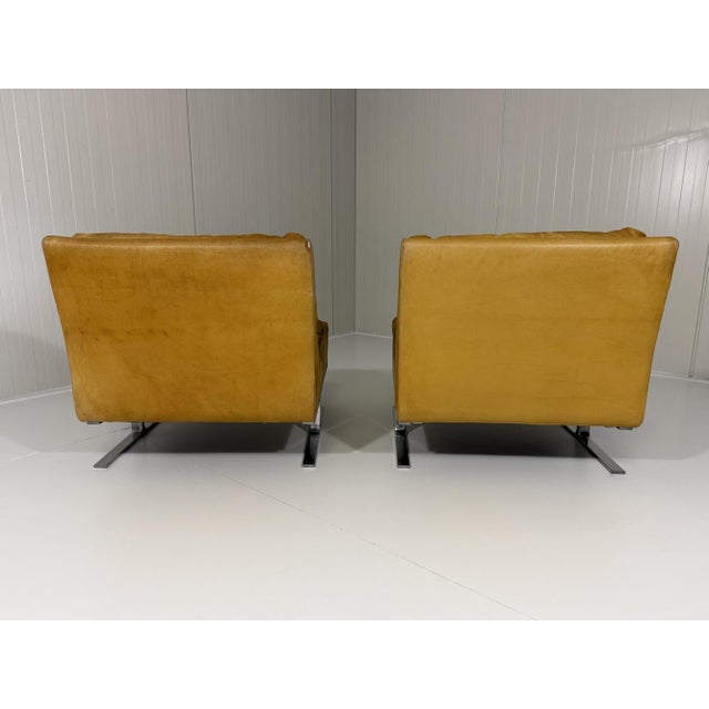 Special Lounge Chairs in Leather and Chrome, 1960s, Set of 2 For Sale - Image 9 of 18