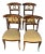 Late 20th Century Carved Snakes and Yellow Upholstery Chairs - Set of 4 For Sale