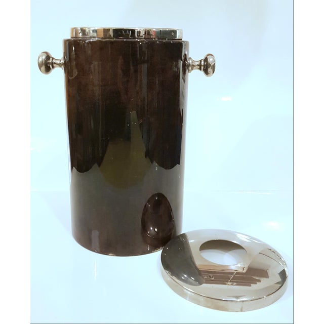 Aldo Tura Goatskin Wine Cooler attributed to Aldo Tura, 1960s, Set of 2 For Sale - Image 4 of 7