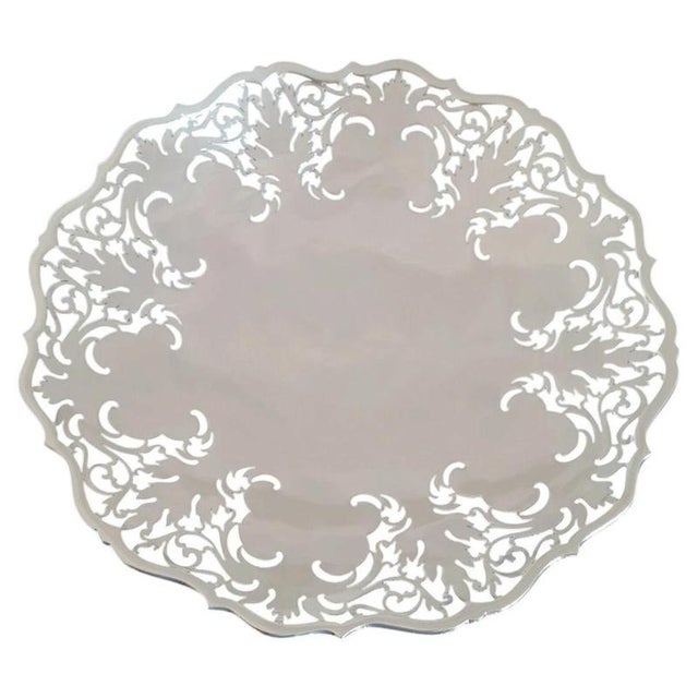 Sterling Silver Cake Stand by Herbert M. Slater, Sheffield 1968 For Sale - Image 12 of 12