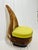A highly sculptural Mid-Century Modern lounge chair featuring an exaggerated teardrop silhouette and dramatic organic form...