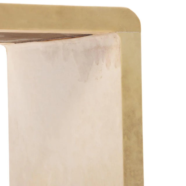 A Nesting Set of Two Pergamino Parchment Tables in the Manner of Jean Michel Frank. Contemporary. For Sale - Image 11 of 11