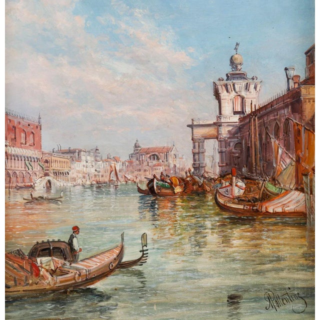 Alfred Pollentine, La Dogana Venice, 19th Century, Antique Oil on Canvas, Framed For Sale - Image 3 of 11