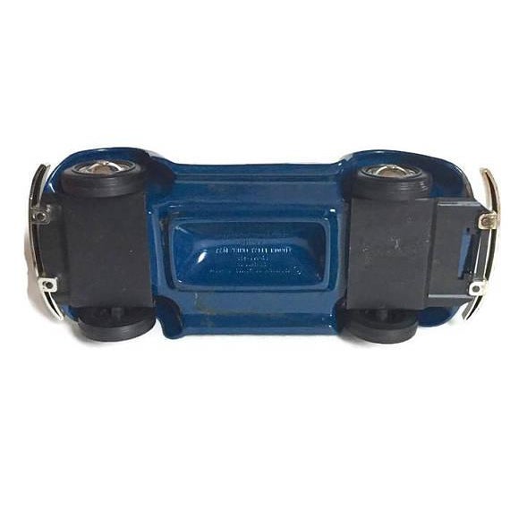 Vintage Volkswagen Beetle Decanter Jim Beam Collectible Metal VW Bug