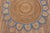 Not Yet Made - Made To Order French Blue Round Jute Scallop Rug - 6'x6' For Sale - Image 5 of 9