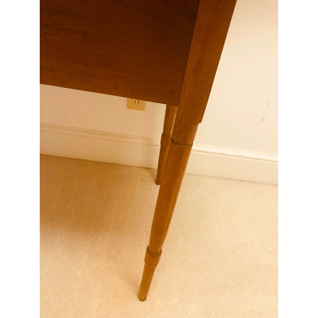 Chestnut Early 19th Century Old Salem Nc Tavern Table Antique Pine and Maple W Spindle Legs and Breadboards For Sale - Image 8 of 11