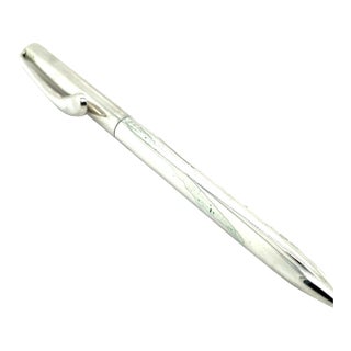 1990s Tiffany & Co Estate Ballpoint Pen 5" Silver For Sale