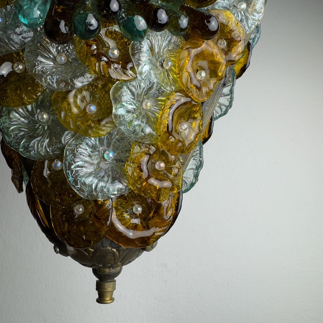 Antique Murano Glass Pendant Lamp, Italy, 1910s For Sale - Image 13 of 18