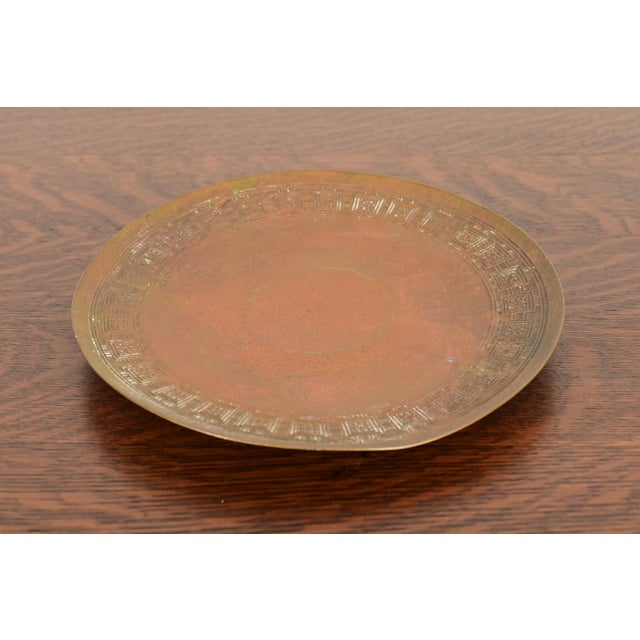 Tiffany Studios Tiffany Studios New York Bronze Footed Plate or Charger With Decorative Border For Sale - Image 4 of 10