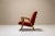 Mid-Century Modern Vintage Italian Armchair in Walnut and Burgundy, 1960s For Sale - Image 3 of 13