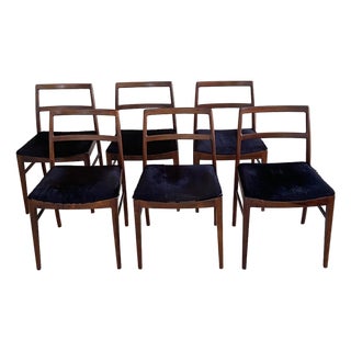 Vintage Danish Modern Rosewood Dining Chairs Attributed Arne Vodder — Set of Six For Sale