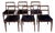Vintage Danish Modern Rosewood Dining Chairs Attributed Arne Vodder — Set of Six For Sale