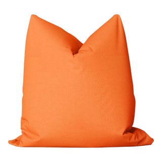 Florescent Neon Orange Throw Pillow For Sale