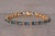 The Londinium: Blue Topaz and Natural Diamond Bracelet in Yellow Gold For Sale In Philadelphia - Image 6 of 9