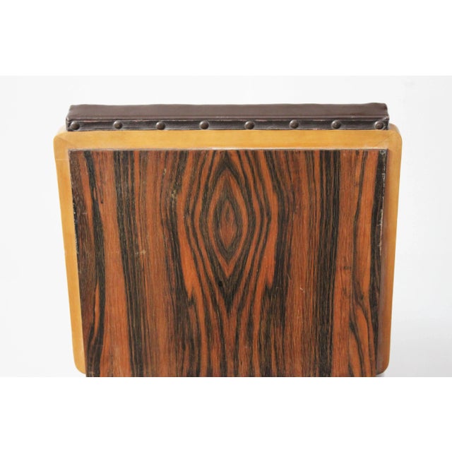 Art Deco Style Italian Maple & Zebrawood Dining Chair, 1940s For Sale - Image 3 of 15