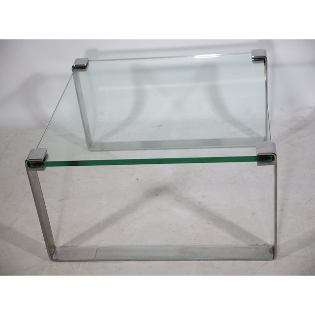 Narrow Glass and Chrome Coffee Table 1022 Klassik by Draenert, 1970s For Sale - Image 6 of 10