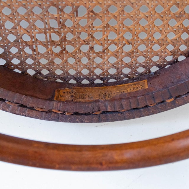 Antique Bentwood and Cane Dining Chairs by Josef Hoffmann, 1900s, Set of 4 For Sale - Image 13 of 16