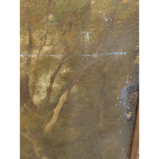 Antique Framed Signed Carlo Rossi Merriment in the Garden Oil on Canvas For Sale - Image 12 of 18