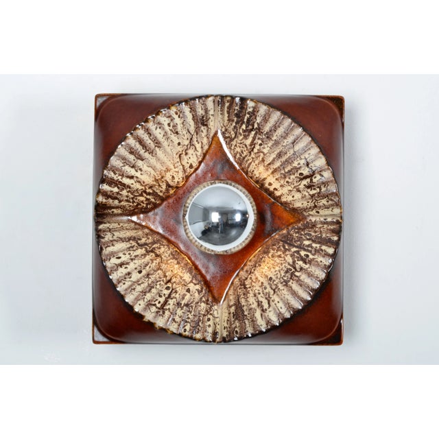 Fat Lava Ceramic Sconce from Pan, 1970s, in Flawless conditions. Designed 1970 to 1979 This piece has an attribution mark,...