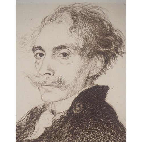 Albert Váradi, Portrait of Pierre Gusman, Engraving For Sale - Image 3 of 5