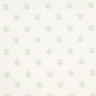 Sample - Schumacher Astral Wallpaper in Green For Sale