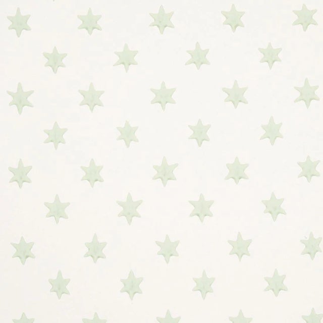 Sample - Schumacher Astral Wallpaper in Green For Sale