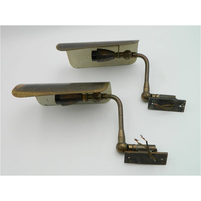Gold Brass Wall Lights by Rupert Nikoll, 1950, Set of 2 For Sale - Image 8 of 11