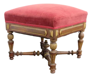 Eastlake Late Victorian 1800s Carved Large Footstool Ottoman 6093