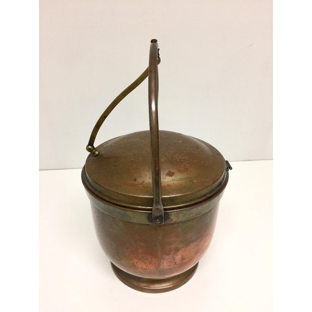 American Early 20th Century Antique Copper Poole Silver Company Ice Bucket For Sale - Image 3 of 12