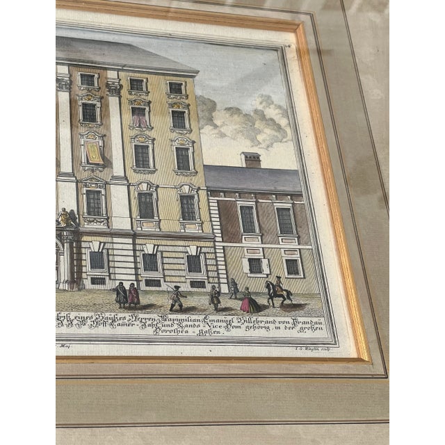 Framed Copper Engravings Views of Vienna C1700 a Pair For Sale - Image 4 of 13