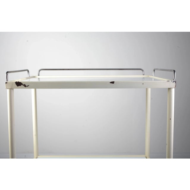 Mid-Century Opaxit Glass Medical Trolley Set of 2, 1960s For Sale - Image 11 of 16