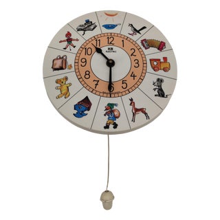 KB Electric Wall Clock with Reuge Swiss Music Box, 1960s For Sale