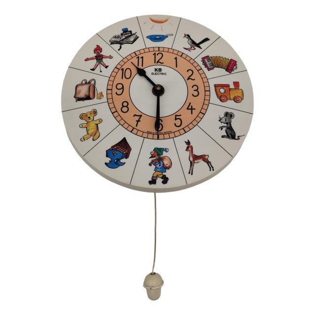 KB Electric Wall Clock with Reuge Swiss Music Box, 1960s For Sale
